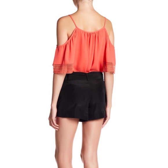 Parker Black Front Tie Shorts XS NWT - Picture 2 of 3